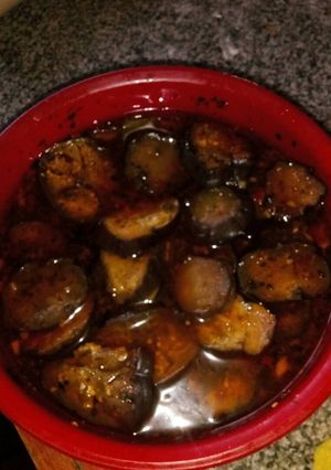 Una foto de Berenjenas en escabeche ambrosía de dioses