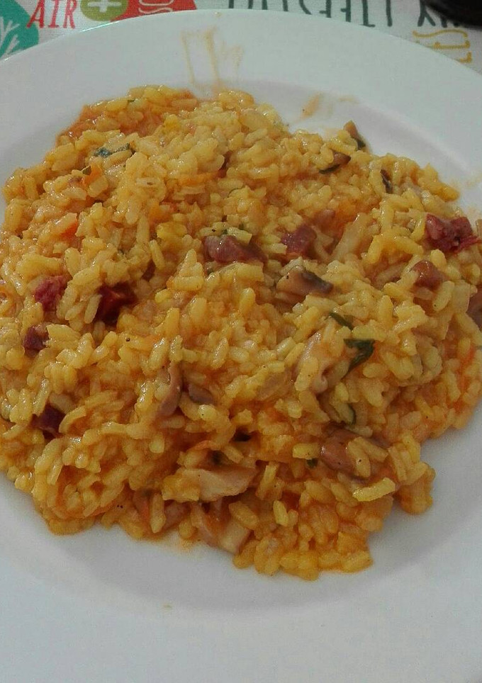 Una foto de Risotto Ibérico (sin margarina)