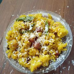 A picture of Cheesy morning ll cheesy poha🥰.