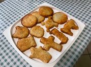 Une photo de biscuit blanc d'oeuf