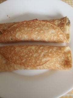 Una foto de Crepes rellenos de berenjena en Freidora de Aire y Microondas