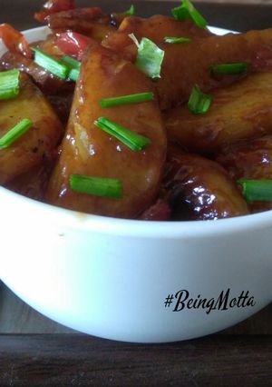 A picture of Kapi Cho Potatoes.