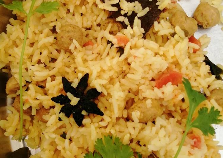 Soya chunks biryani