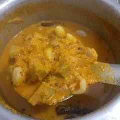 A picture of Tender jackfruit sambar.