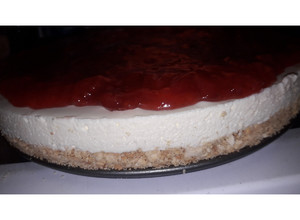 Una foto de Cheesecake de 🍓. ❌(Sin horno)❌