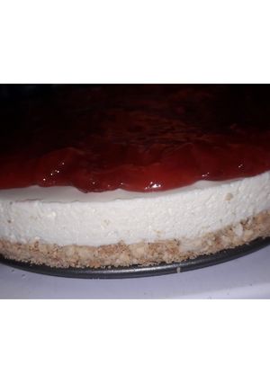Una foto de Cheesecake de 🍓. ❌(Sin horno)❌