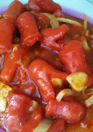 Foto resep Sosis goreng asam manis