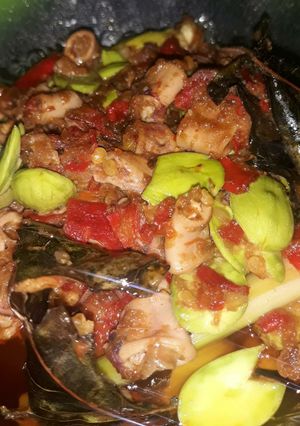 Foto resep Sambal cumi asin pete