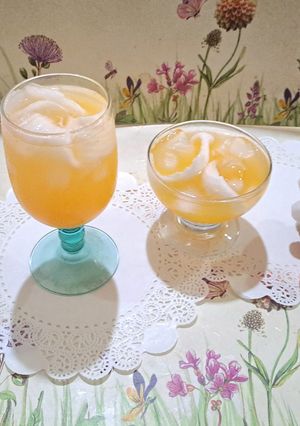 Foto resep Es Jeruk Kelapa Muda