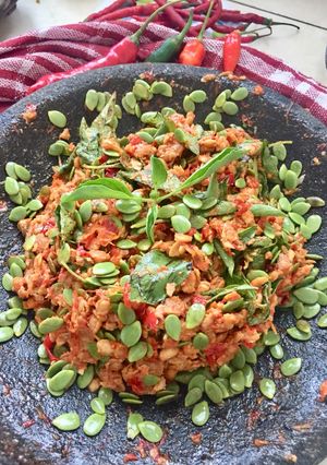 Foto resep Sambel tempe pete cina