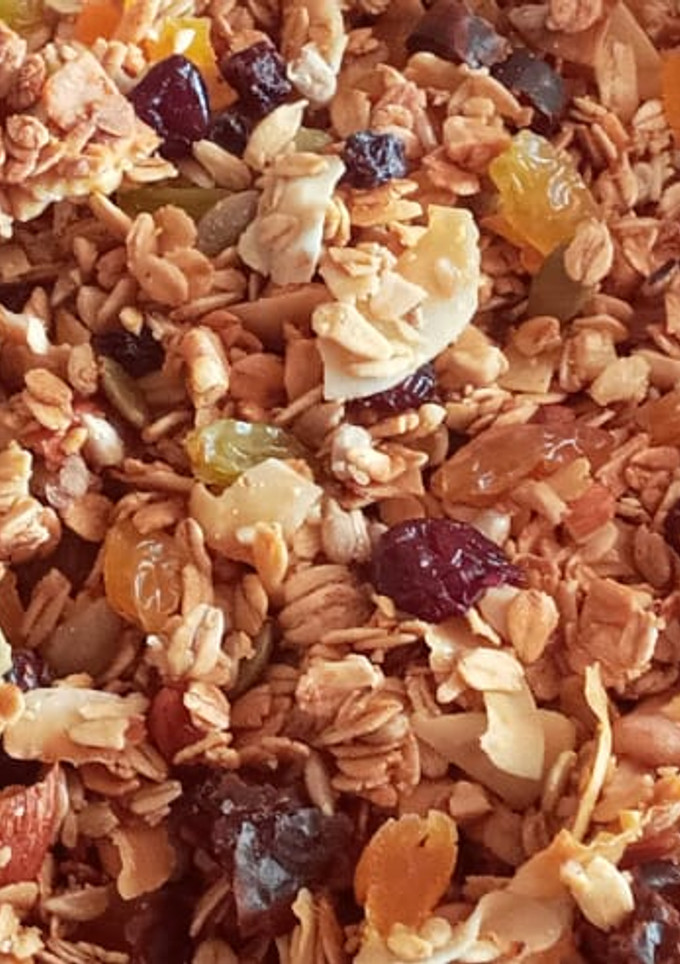 Una foto de Granola casera con frutos secos