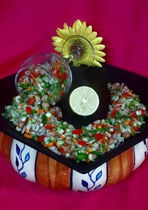 A picture of Chilled Boiled Peanuts Vegetables Salad.