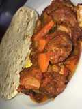 Chapati and veggies sauce