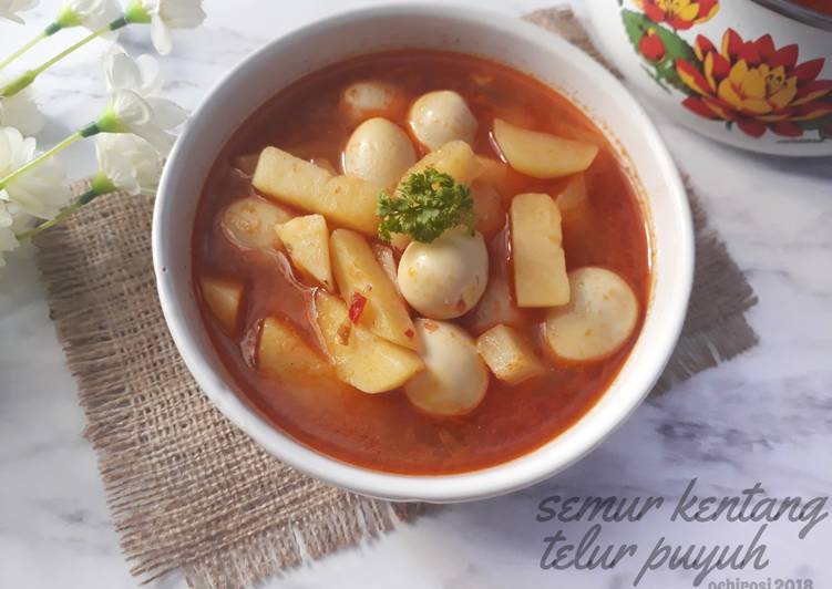 Langkah Mudah untuk Menyiapkan 11.Semur Kentang Telur Puyuh Anti Gagal