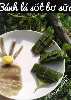 Hình của món Ăn dặm cho bé: Bánh lá sốt bơ sữa.
