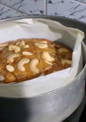 A picture of Christmas cake Mix fruits plum cake.