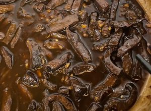 Hình của món Gan bò rim.