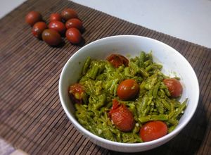 Una foto de Judías verdes salteadas con cherries