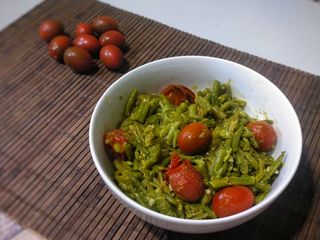Judías verdes salteadas con cherries