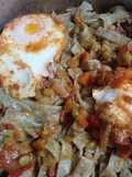 38. Colchón de arveja 🍳 sobre fideos 🍜 almuerzo completo para llevar!