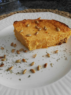 Una foto de Soufflé de calabaza y queso