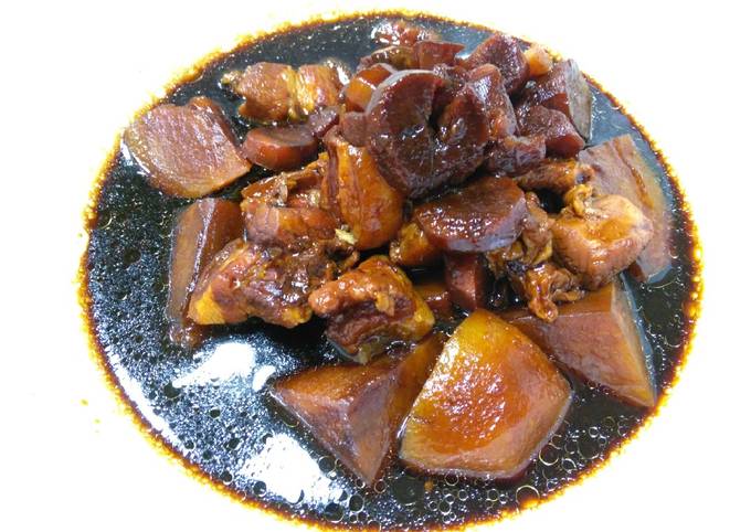 How to Make Favorite 卤三层肉 Braised Pork Belly