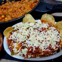 A picture of Mexican rice pulao.