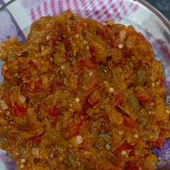 سلطة الباذنجان المشوي بالطماطم 😋🥗🍆-レシピのメイン写真