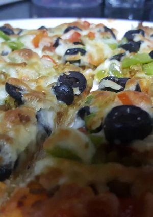 صورة لوصفة بيتزا باللحم المفروم