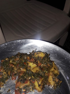 A picture of Aloo methi and carrot veg.