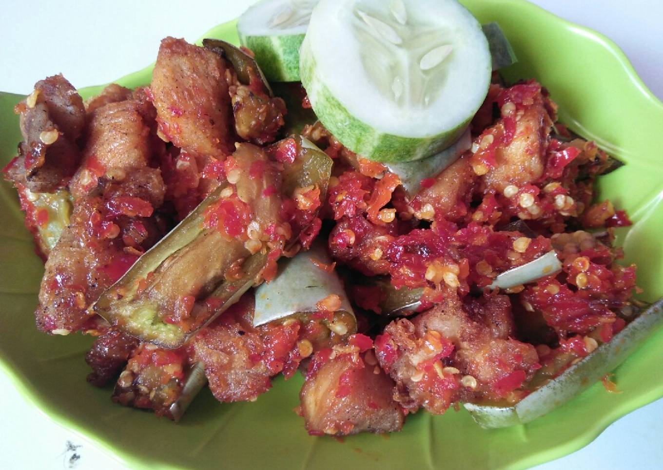29. Ayam Dadu dan Terong Balado
