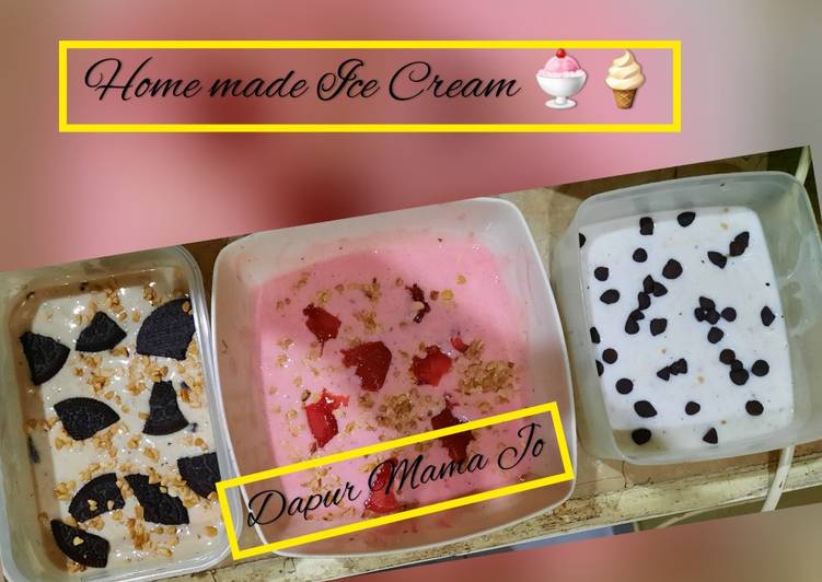 Ice Cream 3 Rasa (OREO mocha -Strawberry raisin -Vanila choco)