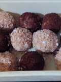 Coconut/Horlicks rolled white fudge balls