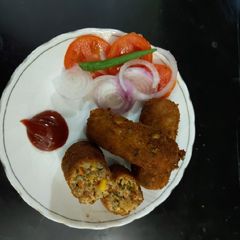 A picture of Paneer sweet corn vegetable cutlets.