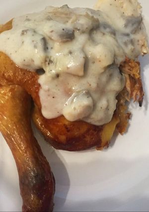 Una foto de Pollo al champiñón fácil