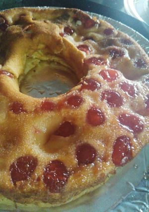 Una foto de Clafoutis de cerezas🍒