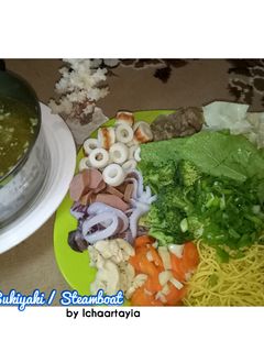 Foto resep Sukiyaki / Steamboat Kuah Kaldu Lowbudget Homemade