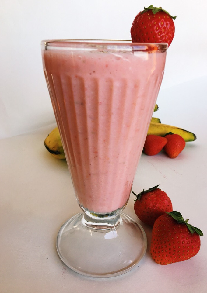 Una foto de Batido de kéfir y fresa