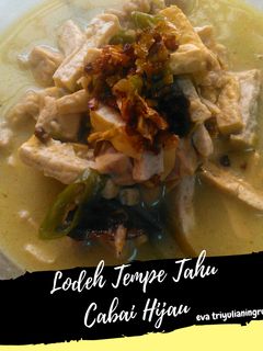 Foto resep Lodeh Tahu Tempe Cabai Hijau