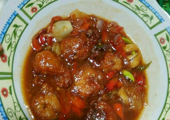 Udang Pete Pedas Asam Manis