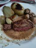 Filete con champiñones