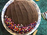 Wholewheat chocolate mud cake with chocolate ganache