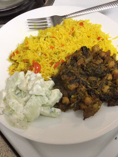 A picture of Chickpea with Eggplant in a Tomato Sauce.