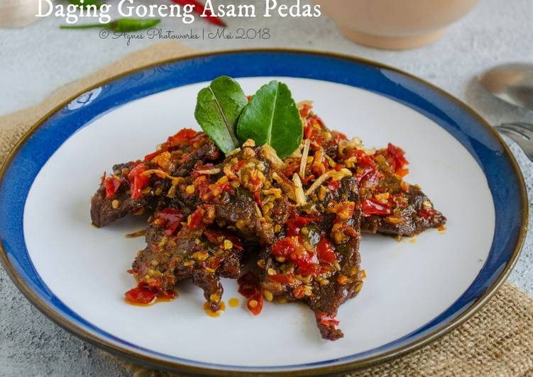 Daging goreng Asam Pedas