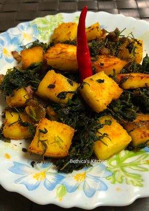 A picture of Methi Paneer Stir Fry.