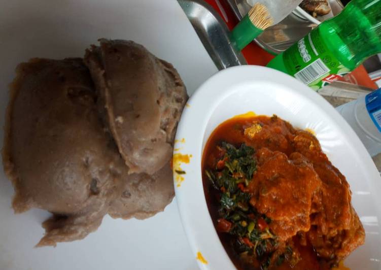 Simple Way to Make Speedy Amala and fresh fish vegetable stew