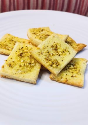 Foto resep Garlic bread dan bagelen roti tawar