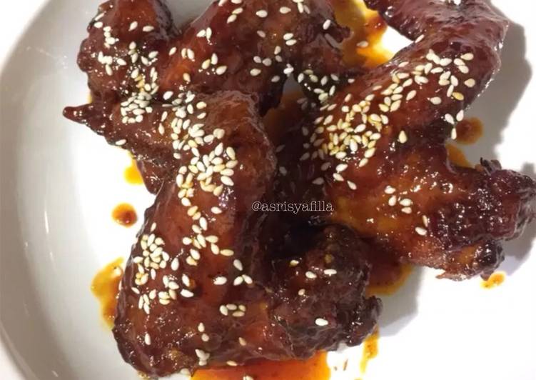 Spicy honey chicken wings