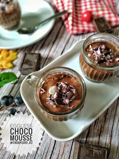 Foto resep Eggless Chocolate Mousse | Unbaked