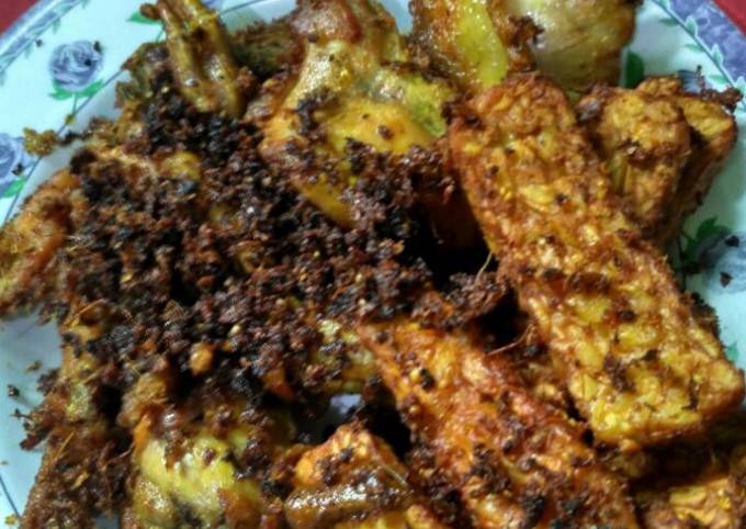 Ayam tempe goreng lengkuas empuk ga alot (simple)